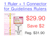 Guidelines Ruler and a Connector by Guidelines4Quilting