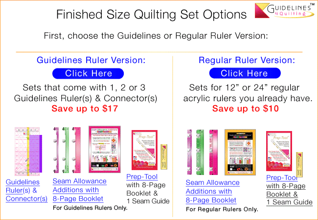 Finished Size Set Options