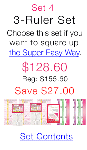 3-Guidelines-Ruler FSQ Set by Guidelines4Quilting