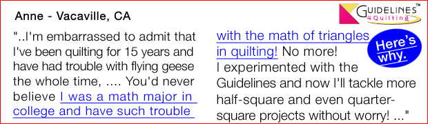 Finished Size Quilting by Guidelines4Quilting