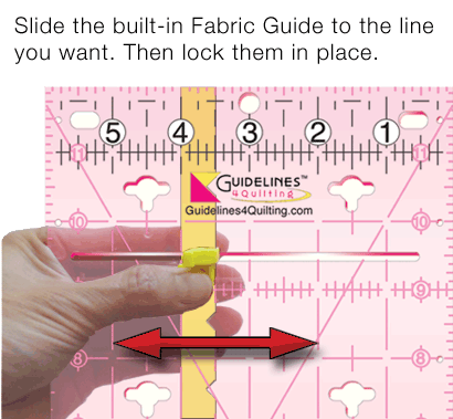 Guidelines Ruler with Built-in Fabric Guides