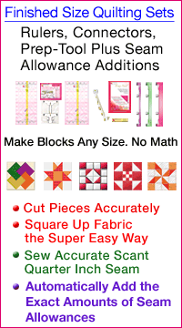 Finished Size Quilting Sets with Guidelines Rulers by Guidelines4Quilting