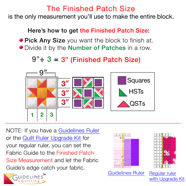 Pick-a-Block, Any Block and Make it Any Size. -  by Guidelines4Quilting
