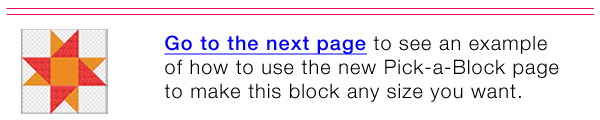 Pick-a-Block, Any Block and Make it Any Size. -  by Guidelines4Quilting