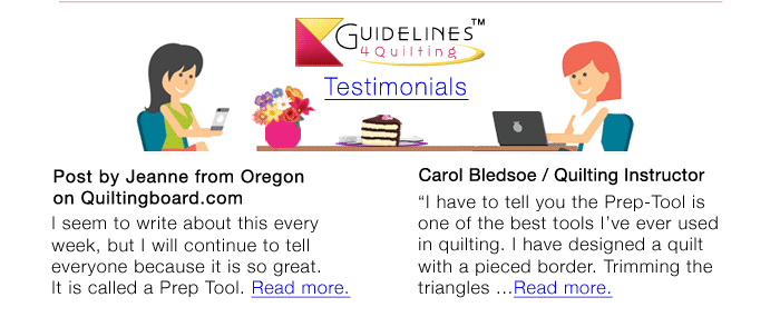 testimonials and reviews Guidelines4Quilting