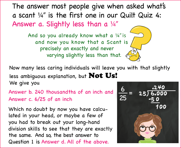 Questin 1 of Quilt Quiz 4 by Guidelines4Quilting