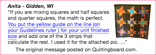 Finished Size Quilting by Guidelines4Quilting