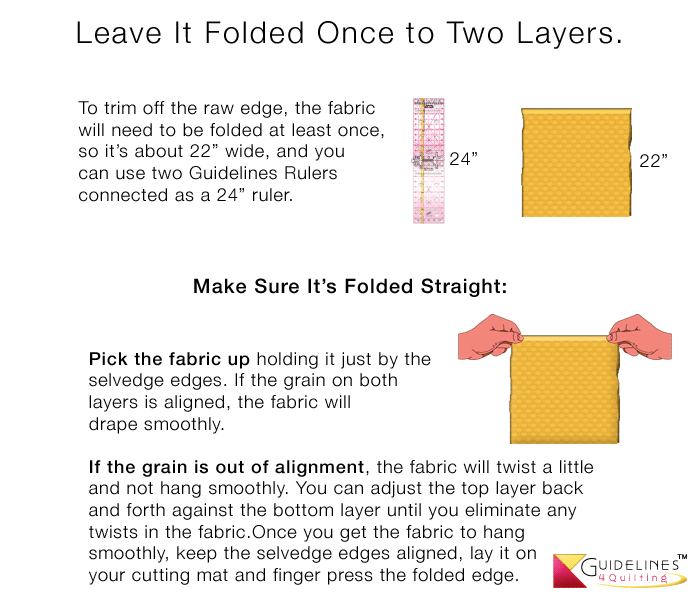 How to square up your fabric by Guidelines4Quilting