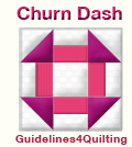 Churn Dash Image created by Guidelines4Quilting